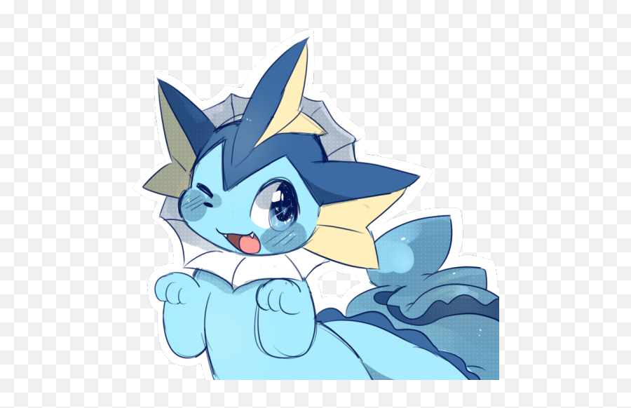 Vaporeon - Vaporeon Cute Fanart Png,Vaporeon Transparent