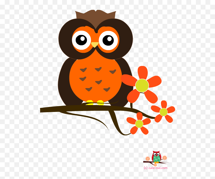 Owl And Flowers Wall Decoration Sticker Printable - Greeting Clip Art Png,Cute Owl Png
