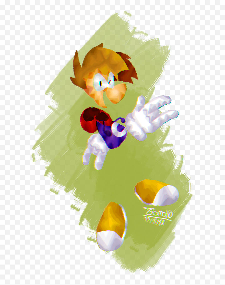 Rayman Fanart - Rayman By Springelodeluxe Fur Affinity Angel Png,Rayman Png