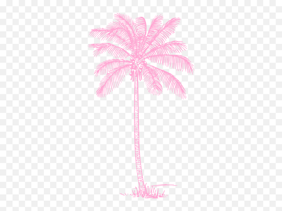 Light Pink Palm Tree Clip Art - Vector Clip Art Png White Palm Tree,Palm Trees Png
