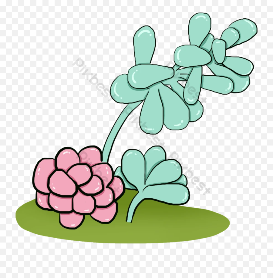 Succulents Border Cartoon Transparent - Fresh Png,Succulent Icon Transparent