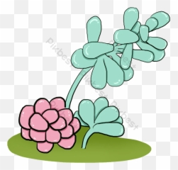 Succulents Border Cartoon Transparent - Fresh Png,Succulent Icon Transparent