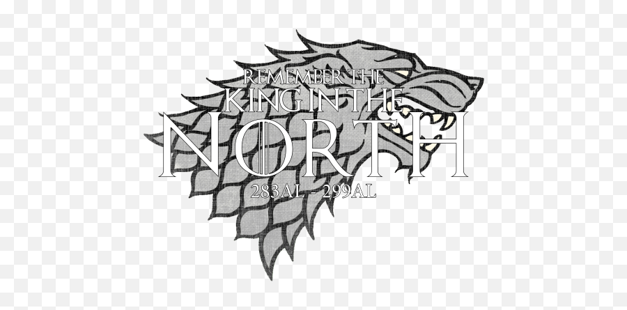 Download Robb Stark King In The North Sigil Via - Stark Stark Game Of Thrones Wolf Png,Stark Png