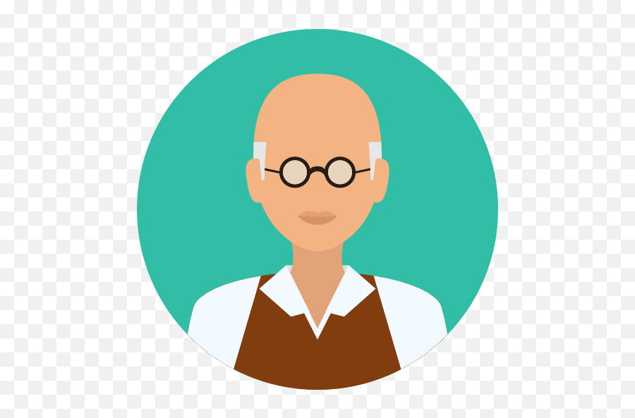 Teacher - Avatar Old Man Icon Png,Teacher Icon Flat