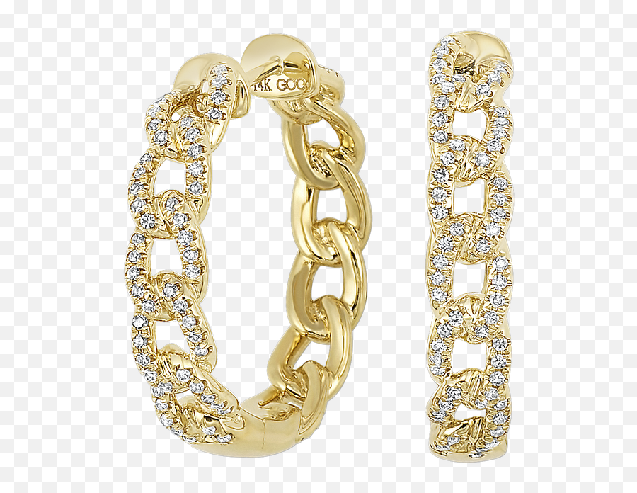 Gold Chain Style Hoops - Bangle Png,Gold Chain Png