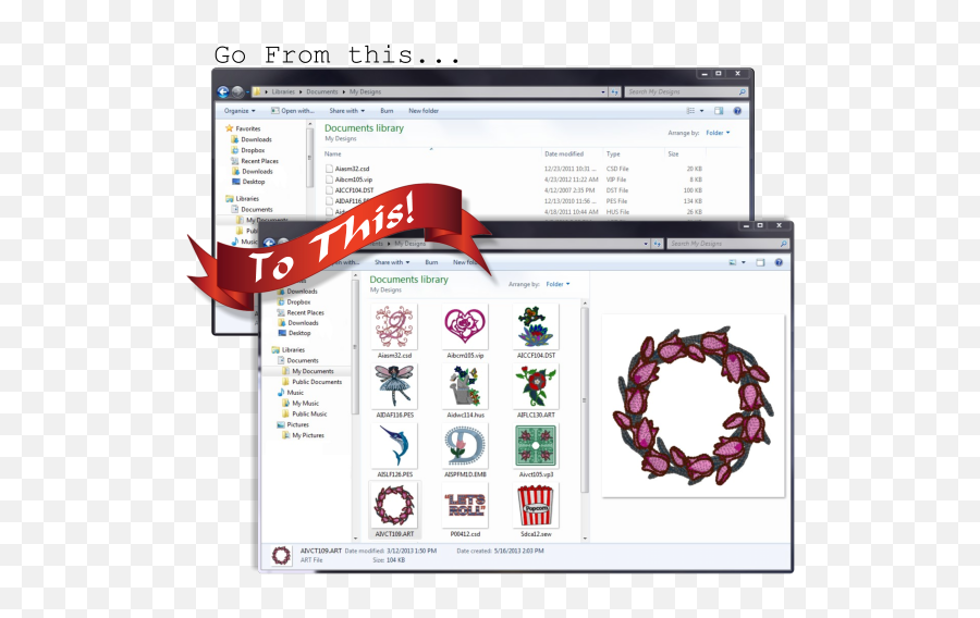 Embrilliance Thumbnailer - Icons Of Your Embroidery Files Technology Applications Png,My Documents Folder Icon