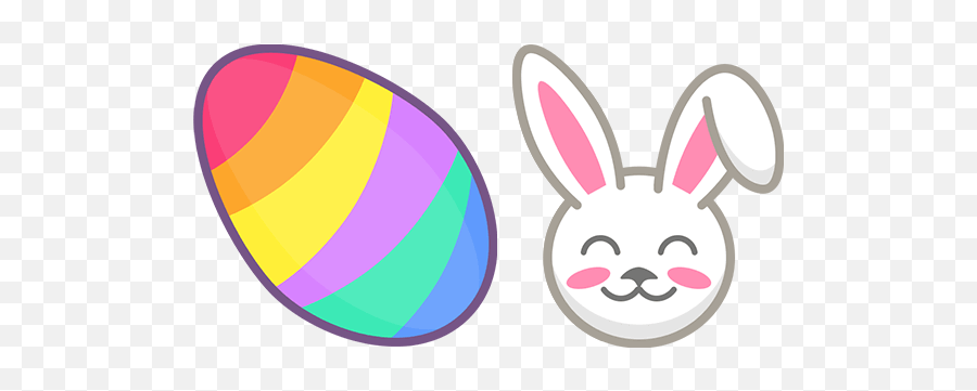 Colorful Easter Egg And Bunny Cursor U2013 Custom - Easter Egg E Bunny Png,Easter Buddy Icon