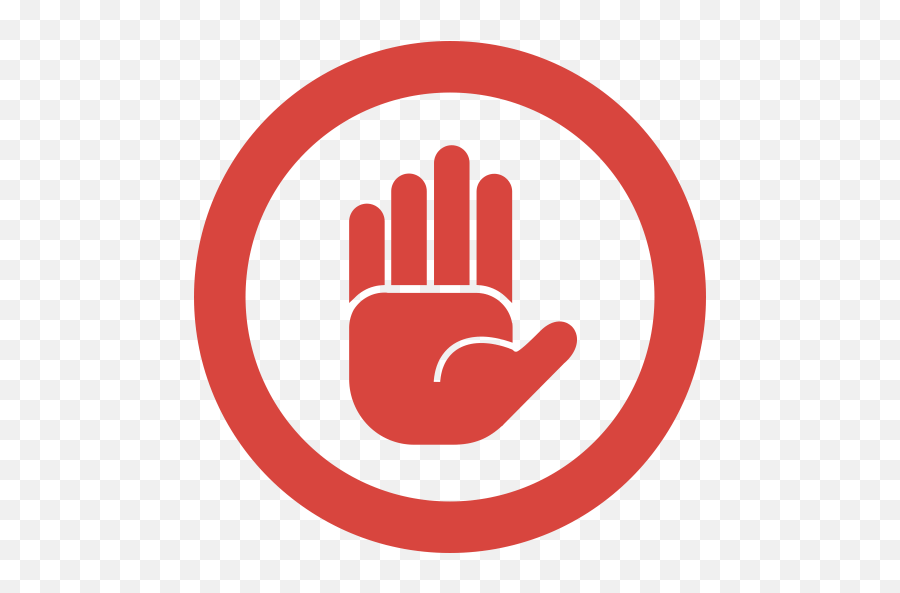 Forbidden Prohibited Icon Png And Svg Vector Free Download - Black Hand Icon Png,Bite Icon