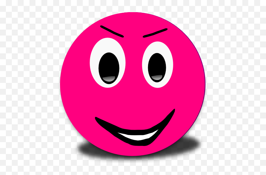 Evil Smiley Pink Emoticon Clipart I2clipart - Royalty Free Blue Happy Face Png,Evil Smile Icon