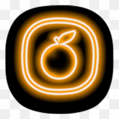 Orange - icon packs NEON Light for phones android Apps Dot png