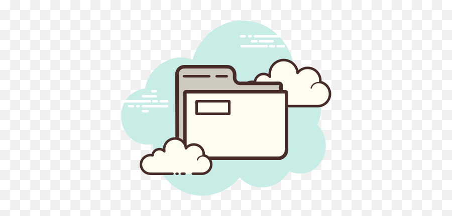 Folder Icon In Cloud Style - Cute Travel Icon Png,Google Drive Folder Icon