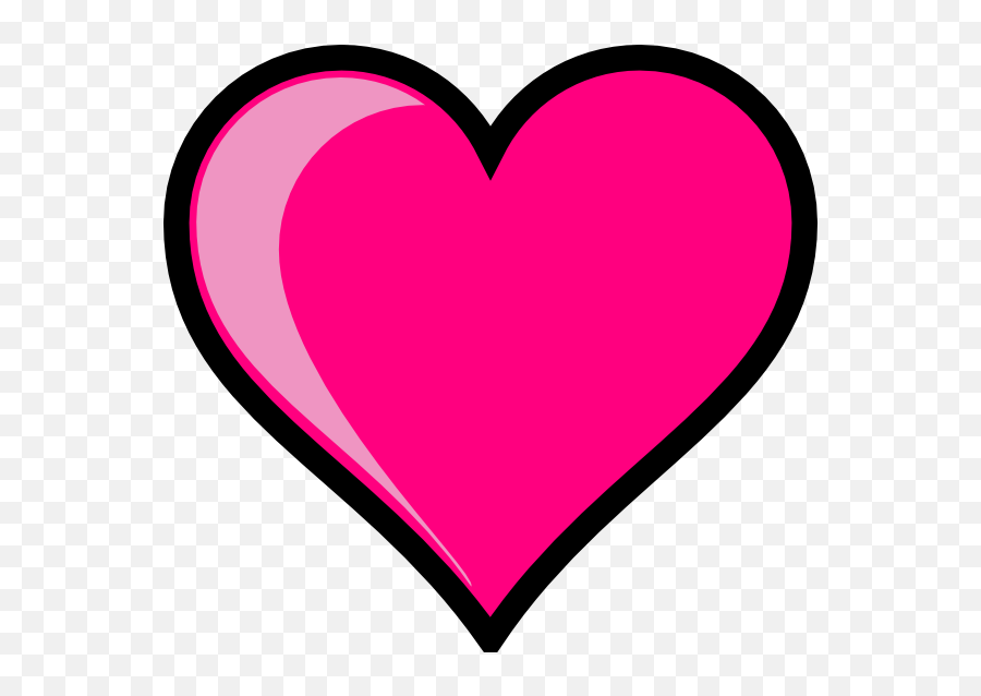 Pink Heart Outline - Love Heart Clip Art Png,Transparent Heart Outline