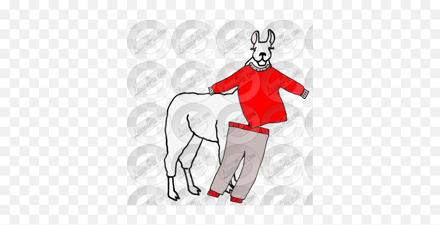Llama Wearing Pajamas Picture For Classroom Therapy Use - Animal Training Png,Pajamas Icon