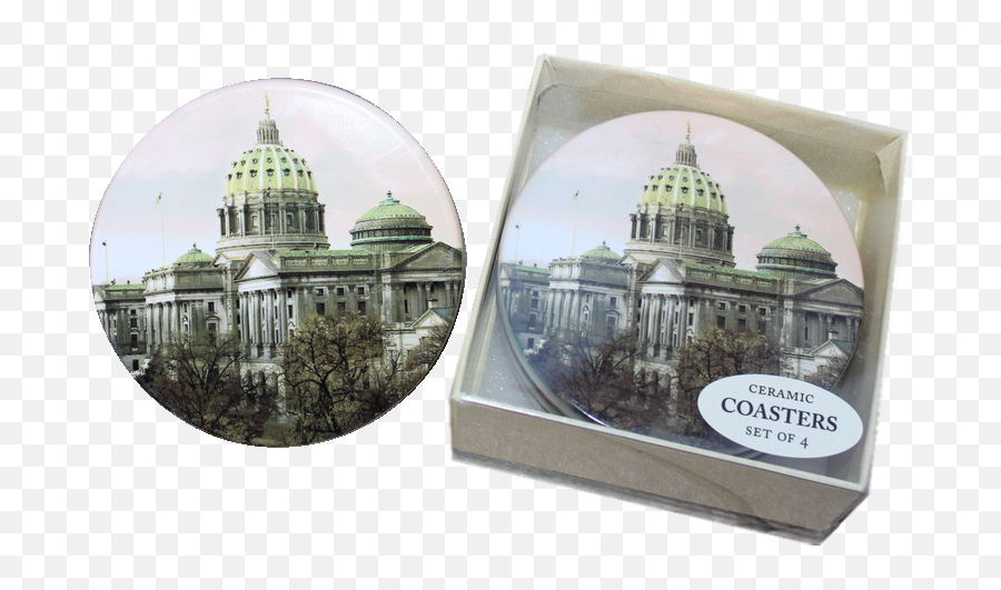 Pennsylvania State Capitol Building Ceramic Coaster Set U2014 Preservation Committee Gifts U0026 Collectibles Png