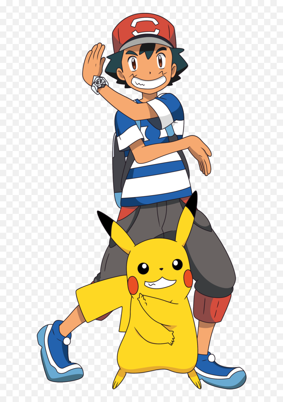 Pokemon Sun And Moon - Pokemon Sun And Moon Ash Team Clipart Pokemon Ash And Pikachu Sun And Moon Png,Sun And Moon Png