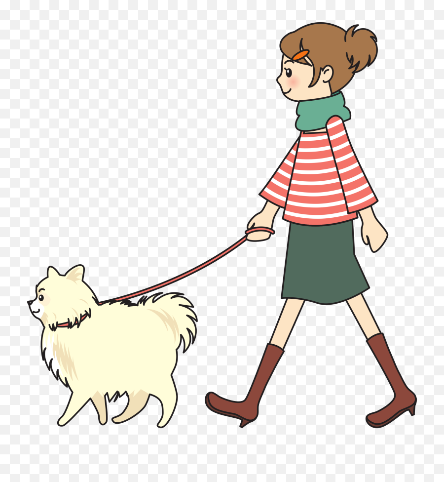 Library Of Png Walking Dog Files - Girl Walking Dog Clipart,Girl Walking Png