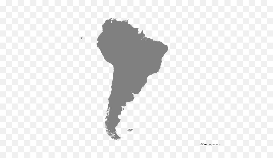 Outline Map Of South America - South America Map Vector Png,South America Png