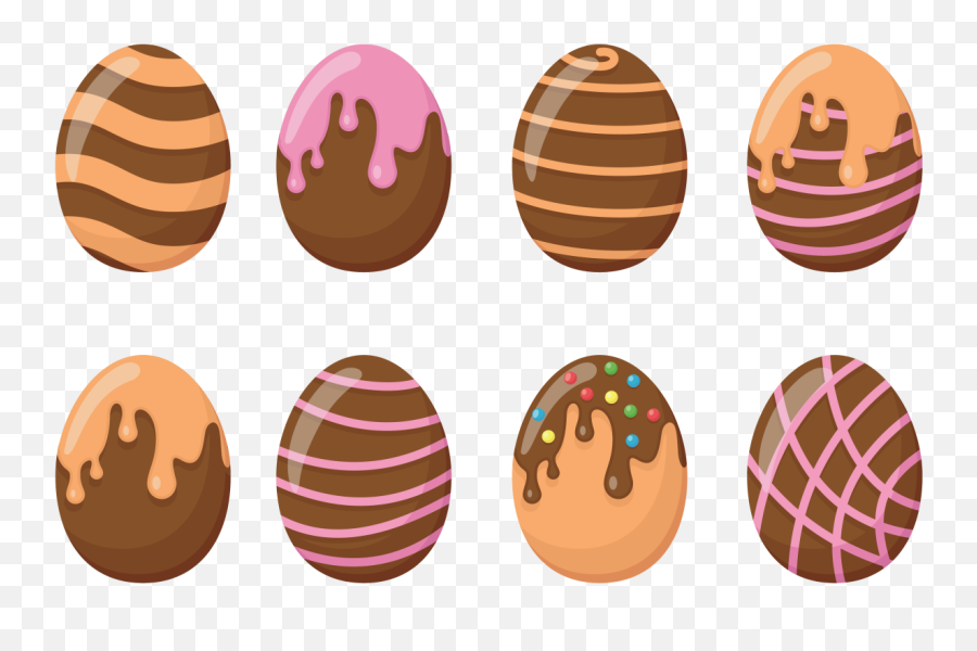 Chocolate Easter Eggs Icons Vector - Download Free Vectors Ovos De Pascoa Vetor Png,Ovo Png
