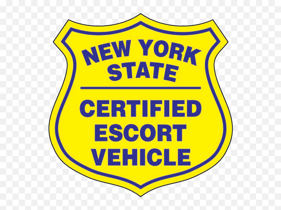 New York State Escort Decal Pair - New York State Certified Escort Vehicle Sign Png,New York State Png