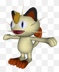 Gamecube - Pokémon Channel 052 Meowth The Models Resource Cartoon Png,Meowth Png