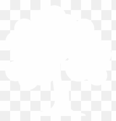 White Deciduous Tree Icon - Think Bubble png