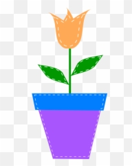 Download Spring Clipart Png For Web Image With No - Tulip Flower Pot Clipart,Spring Clipart Png