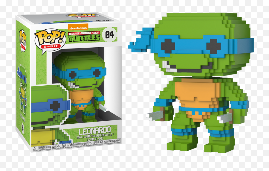 Teenage Mutant Ninja Turtles - Leonardo 8bit Pop Vinyl Figure Teenage Mutant Ninja Turtles Leonardo 8 Bits Funko Pop Png,Cartoon Blood Splatter Png