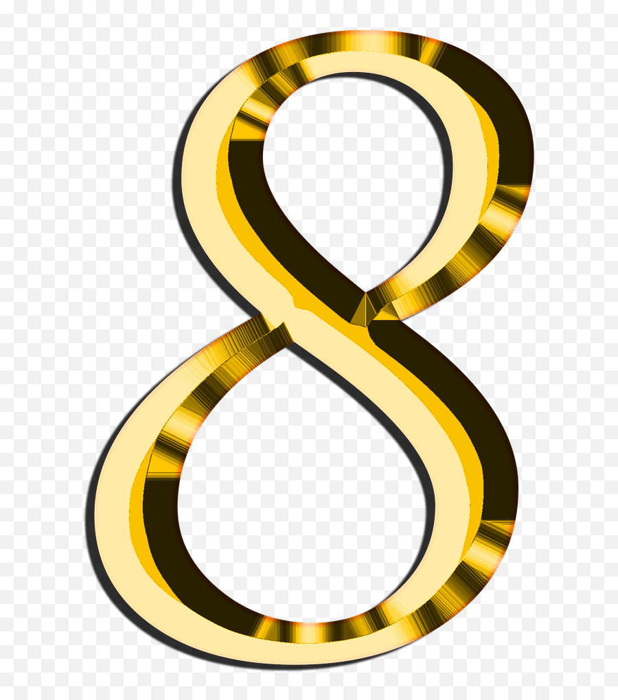 Golden Number 8 Transparent Png - Golden Number 8 Png,8 Png