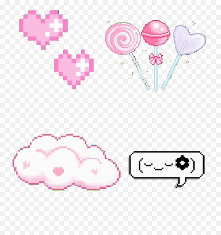 Heart Overlay Kawaii And Pixels - Image 6263952 On Favimcom Candy Overlays For Edits Png,Kawaii Heart Png