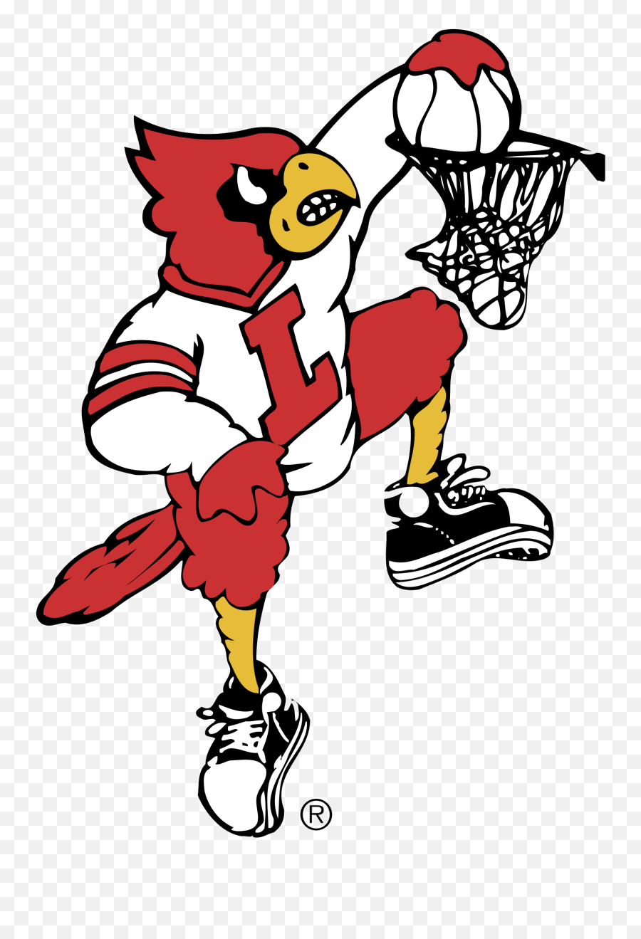 Download Louisville Cardinals Logo Png - Louisville Dunking Cardinal,Louisville Logo Png