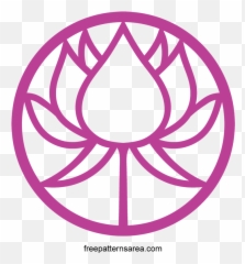 Lotas Svg - Flower Inside Circle Logo png