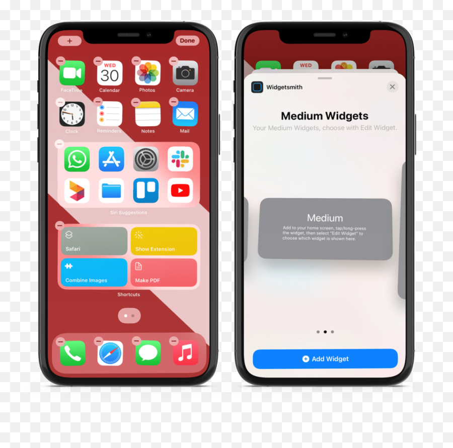 Ios 14 How To Create Custom Iphone Home Screen Widgets - Iphone Xr Blue Apps Png,Iphone Icon Template