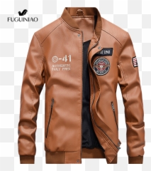 Fuguiniao 2021 Autumn And Winter New Men Velvet Plus Thick - Men Sg Fashion And Kediman Leather Jacket png