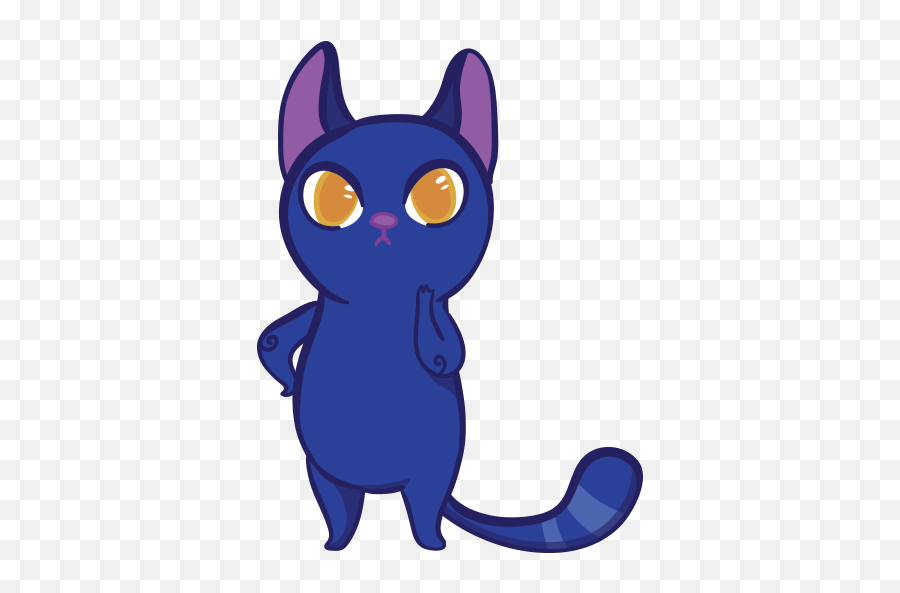 Blue Cat Stickers - Wastickerapps For Whatsapp Apk 102 Dot Png,Sailor Moon Icon Pack