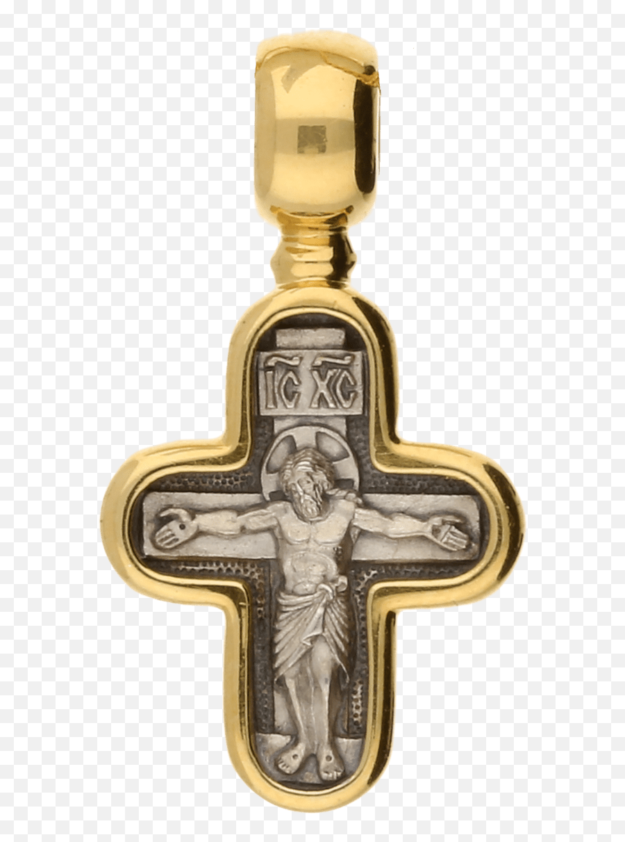 St Petersburg Russian Orthodox Cross Pendant Crucifixion - Christian Cross Png,Mother Of God Icon