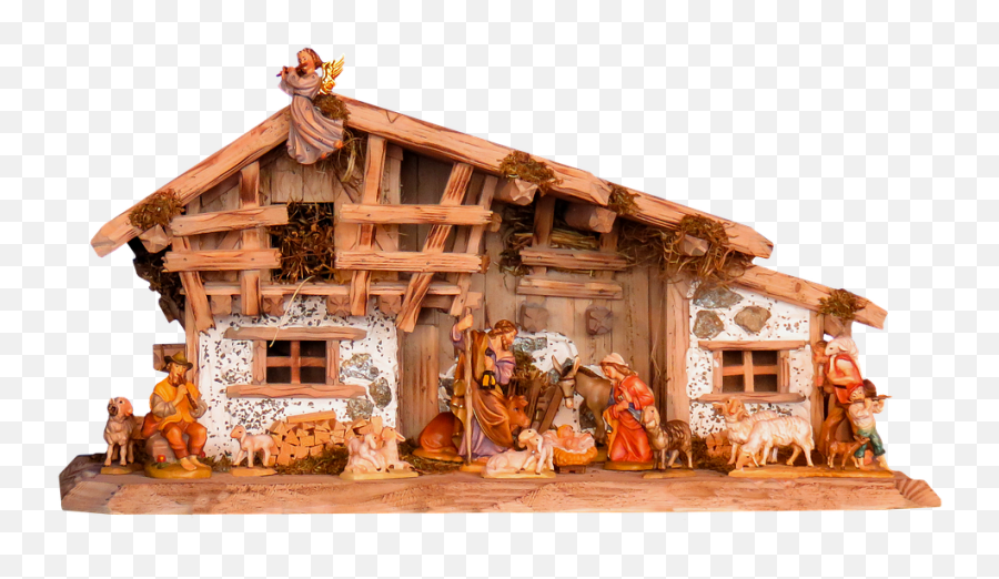 Christmas Nativity Scene Crib - Weihnachtskrippe Png,Nativity Scene Png