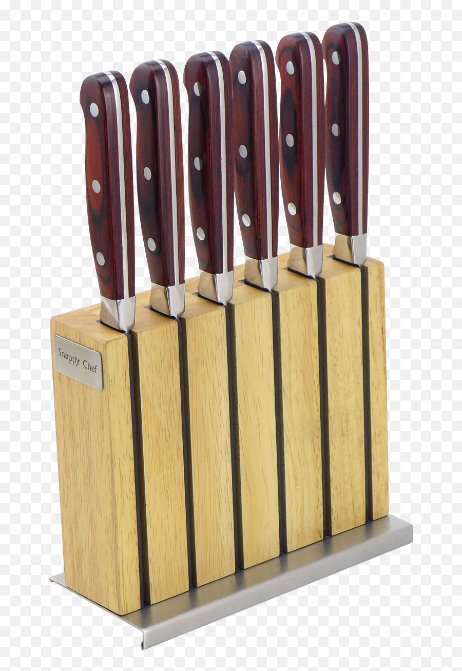 Snappy Chef 7pc Steak Knife Set With Block Png