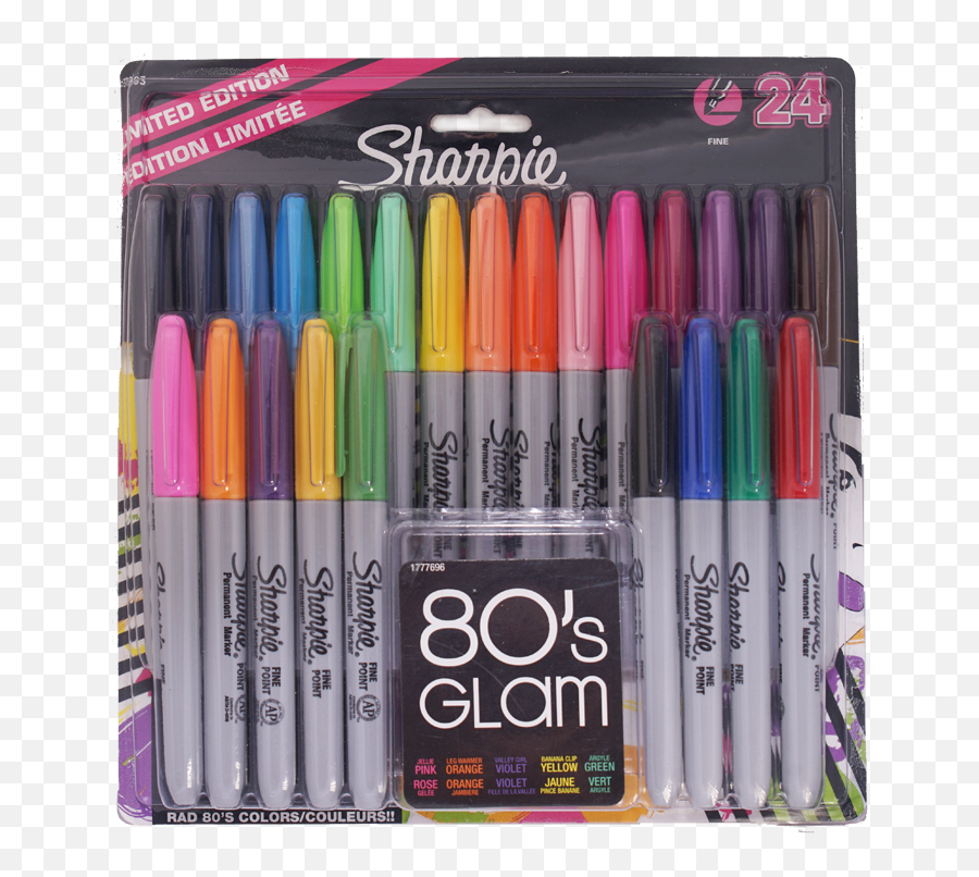 Sharpie 80s Glam Marker 24 Colors - Sharpie Pastel Png,Sharpie Png