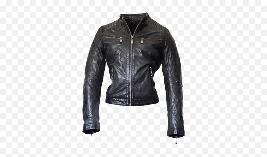 Ladies Leather Jacket Rihanna In Black Cognac Red - Damen Bikerjacke Schwarz Png,Rihanna Png