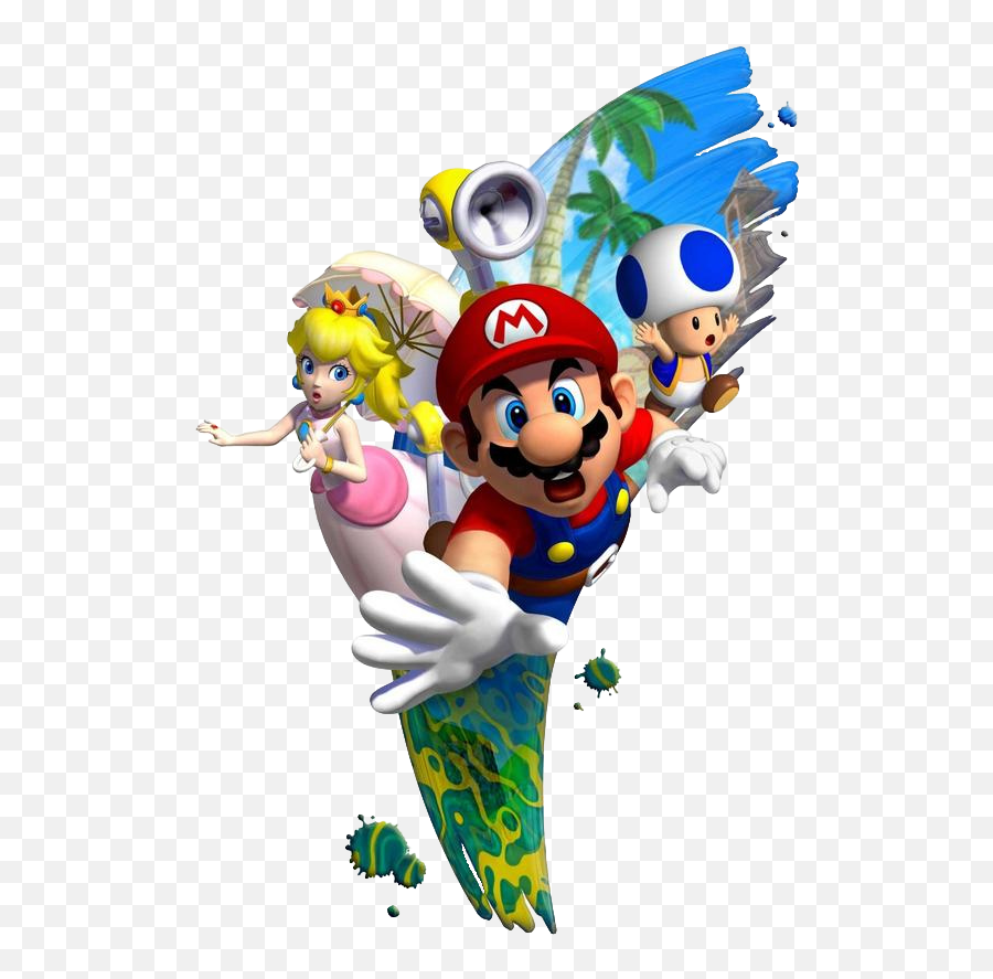 Super Mario Sunshine Artwork Wait Waaaaiiittt Peach - Peach Super Mario Sunshine Png,Mario Transparent
