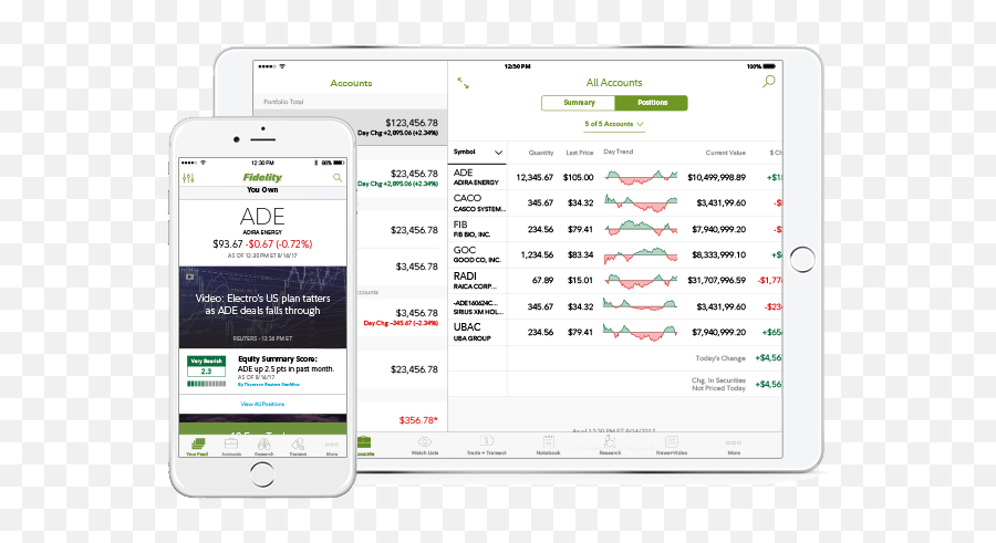 Mobile Finance - Fidelity Fidelity Investments App Png,Ipad Transparent Background