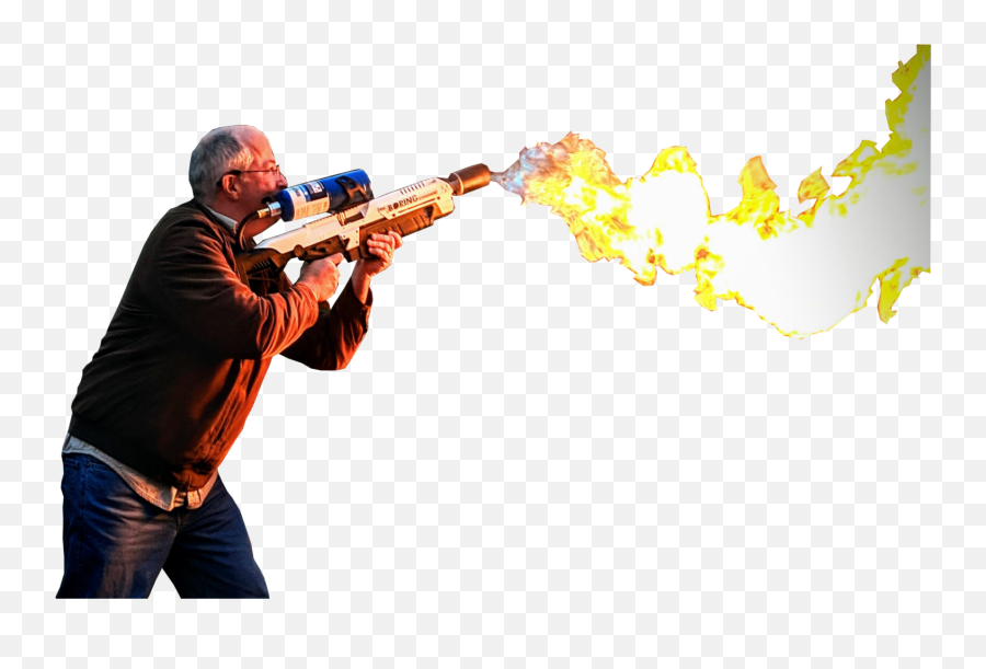 Man With Boring Co - Man With Flamethrower Transparent Png,Flamethrower Png
