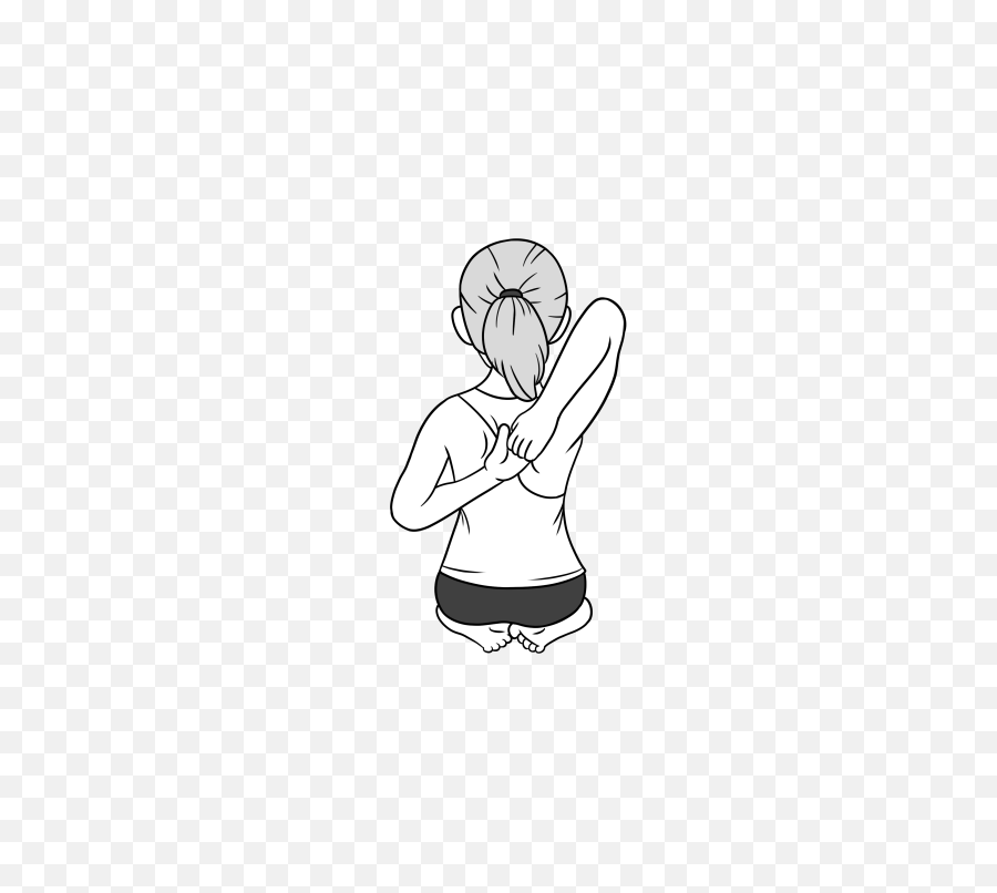 Download Cow Face Pose For Shoulders - Cow Face Pose Drawing Png,Cow Face Png