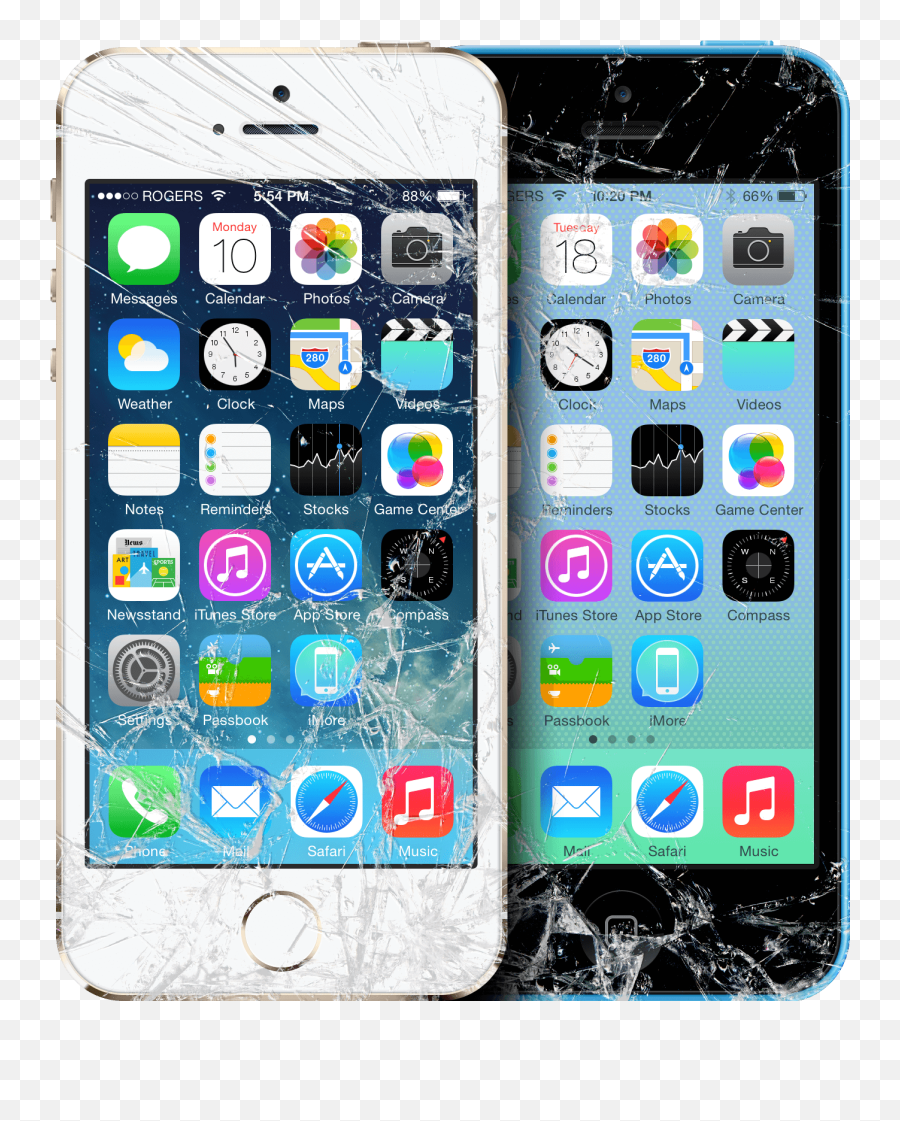 Cracked Iphone 5 Png Picture - Iphone Repair,Broken Iphone Png