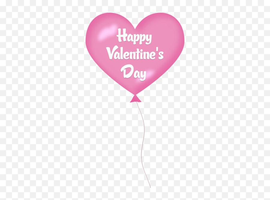 Valentines Day Pink Heart Balloon Png - Happy Valentines Day Balloon Transparent,Valentines Png