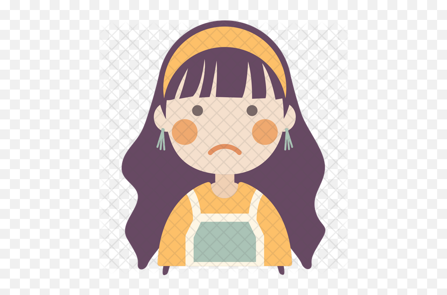 Sad Girl Icon - Cute Girl Icon Png,Sad Girl Png