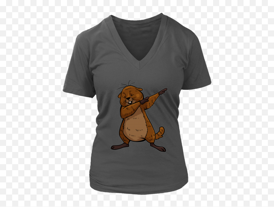 Funny Groundhog Day Shirt Dabbing Dance Vneck Shirts For Women Png