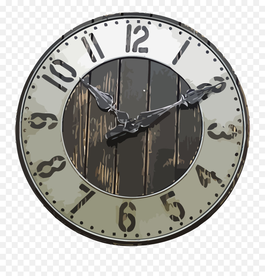 Clock Vintage Clipart Png U2013 Clipartlycom - Transparent Rustic Wall Clock,Vintage Clock Png