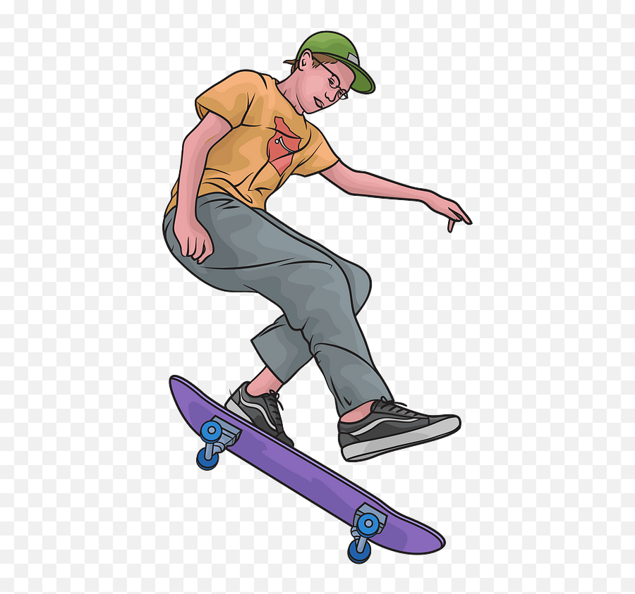 Boy Skateboarding Clipart Free Download Transparent Png - Skateboarder Clipart,Skateboarding Png