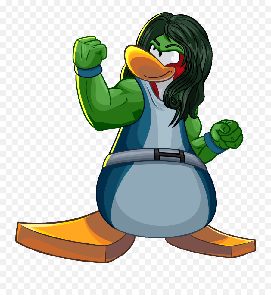 Shehulk - Club Penguin Marvel 2013 Highresolution Png She Hulk Club Penguin,She Hulk Png